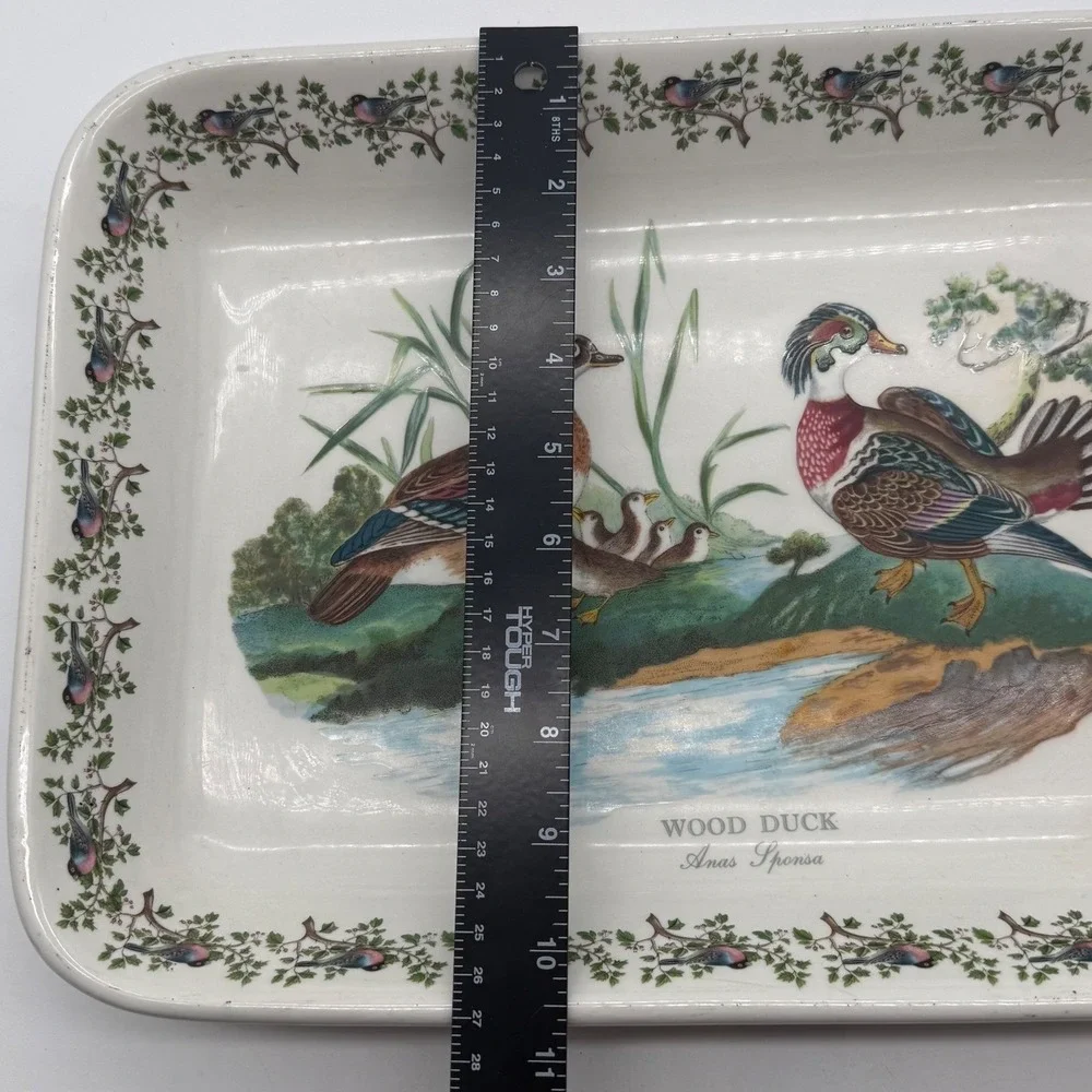 Portmeirion Pottery Serving Dish Wood Duck Anas Spousa‎ England-marks
